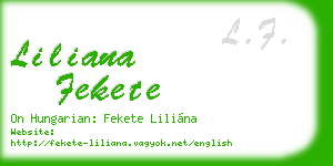 liliana fekete business card