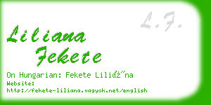 liliana fekete business card